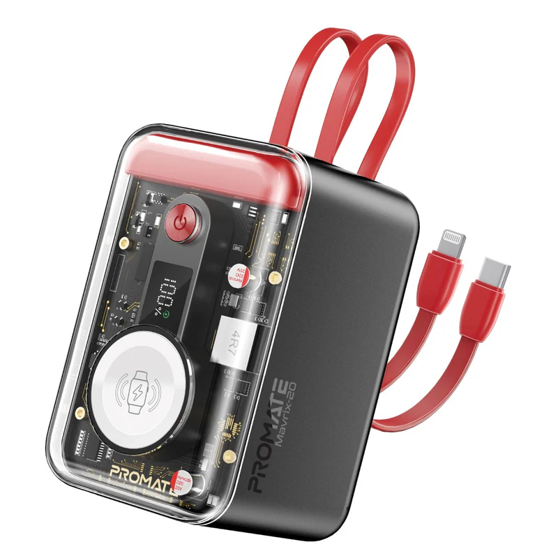 Promate Mavrix-20 Transparent Power Bank 20,000mAh 65W
